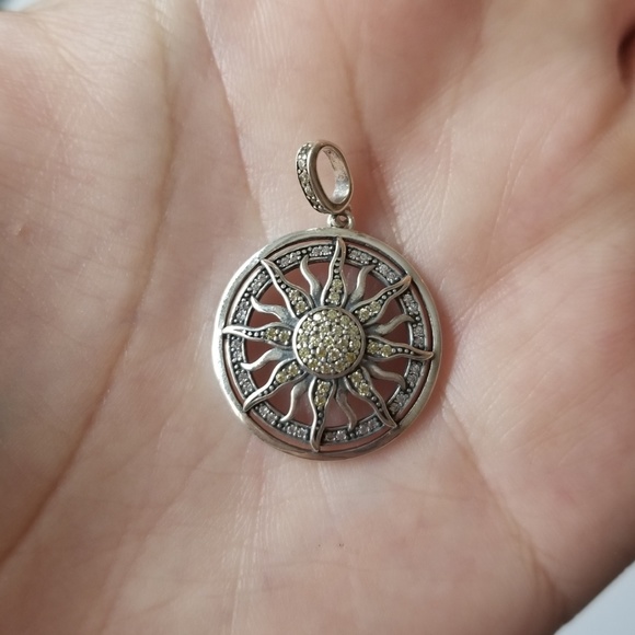 Sterling Silver Sun Pendant - Picture 6 of 9